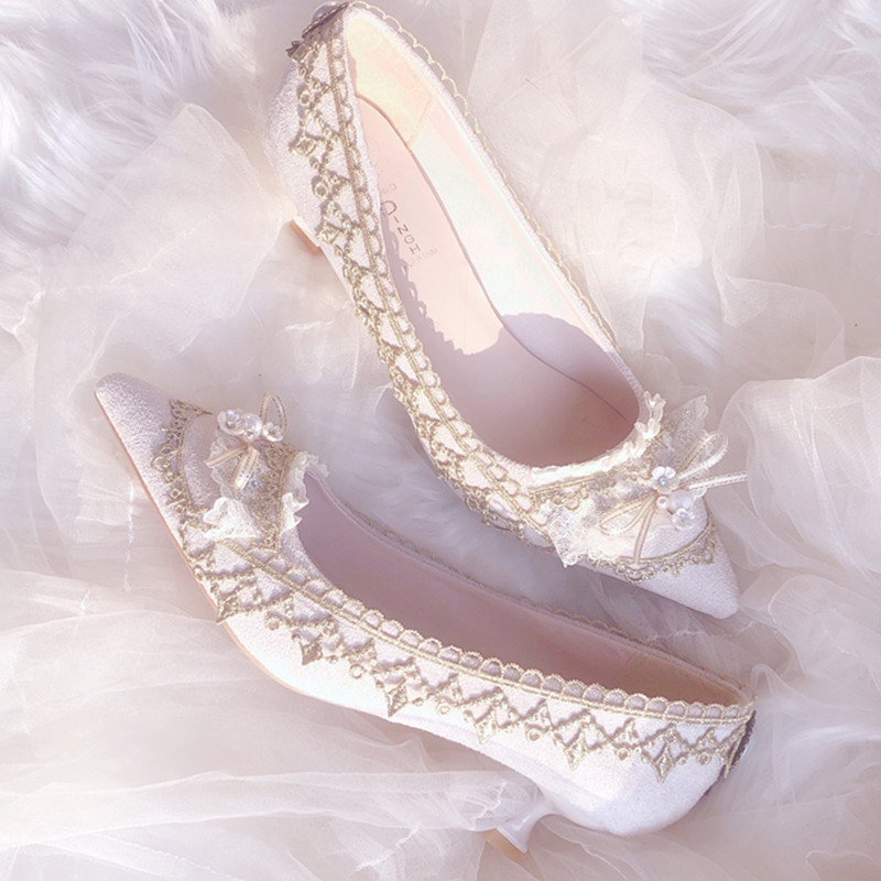 Court Heel Pointed - Lolita styl dworski szpilki szpiczaste buty