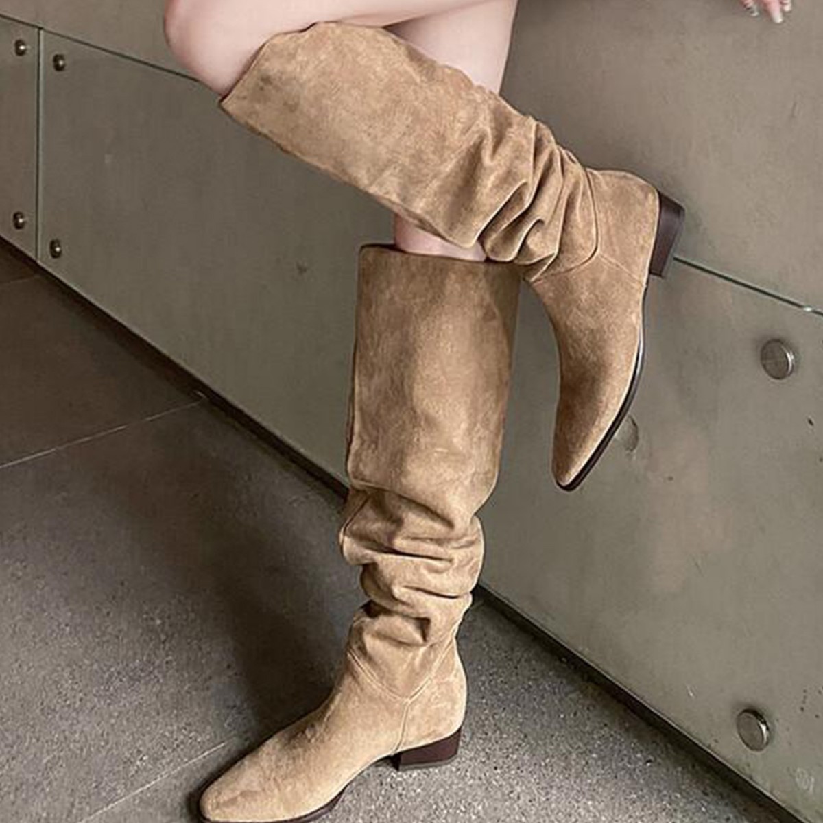 Sock Boot Women - Damskie kozaki do kolan na sezon