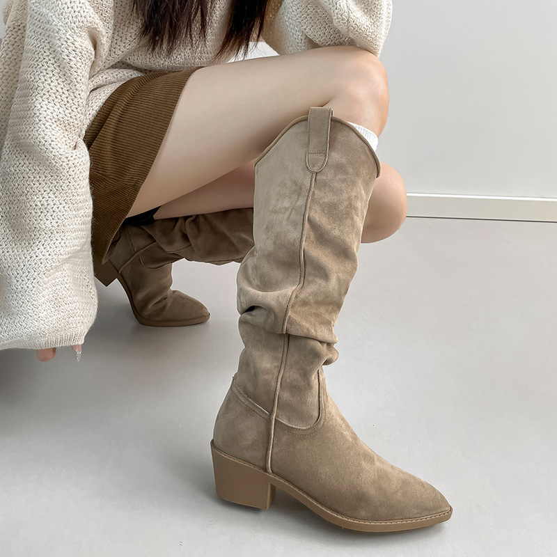 Retro, zamszowe botki w stylu  – Sock Boot Women recenzja i cena