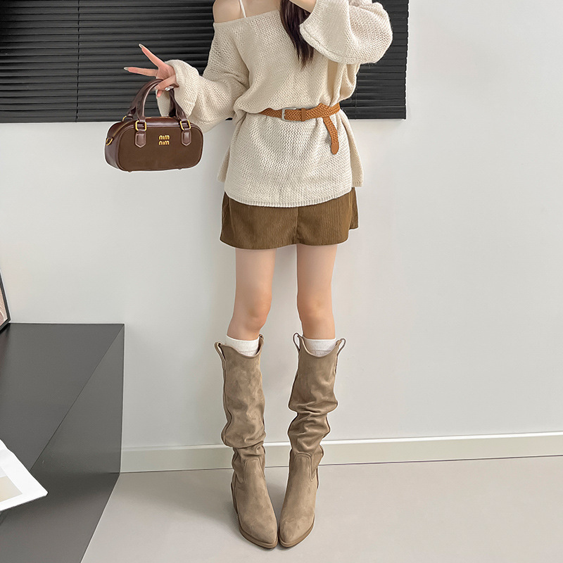 Retro, zamszowe botki w stylu  – Sock Boot Women recenzja i cena