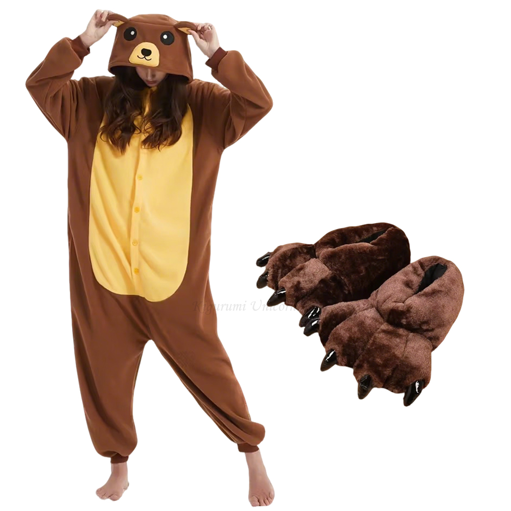 Kigurumi dla dorosłych, brązow – Women Shoes Xxl recenzja i cena