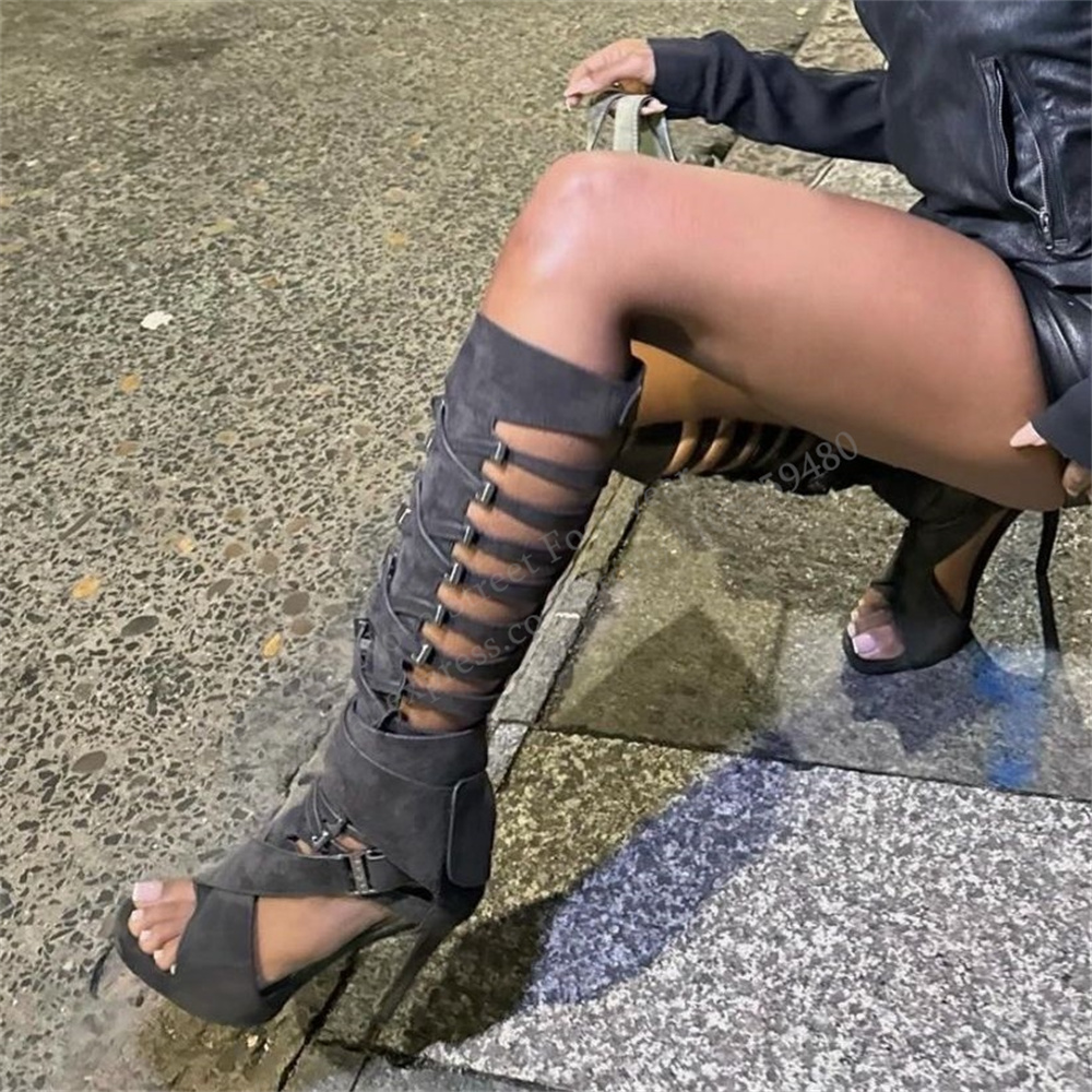 Gladiatorowe kozaki za kolano  – Knee High Boots Women recenzja i cena