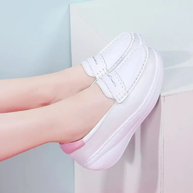 Biało-różowe sneakersy pielęgn – Women Shoes Tennis recenzja i cena