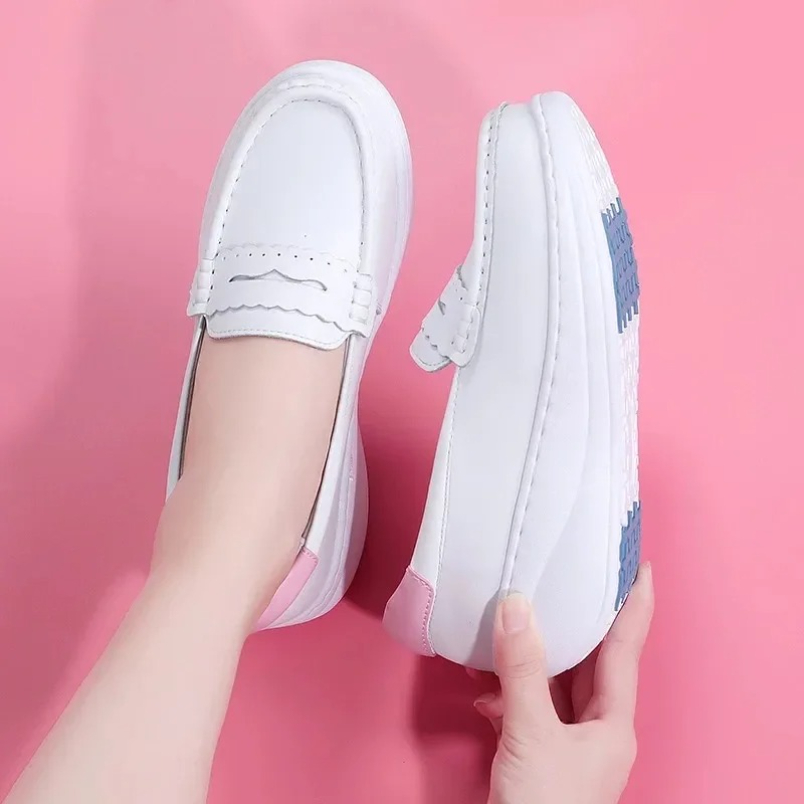 Biało-różowe sneakersy pielęgn – Women Shoes Tennis recenzja i cena
