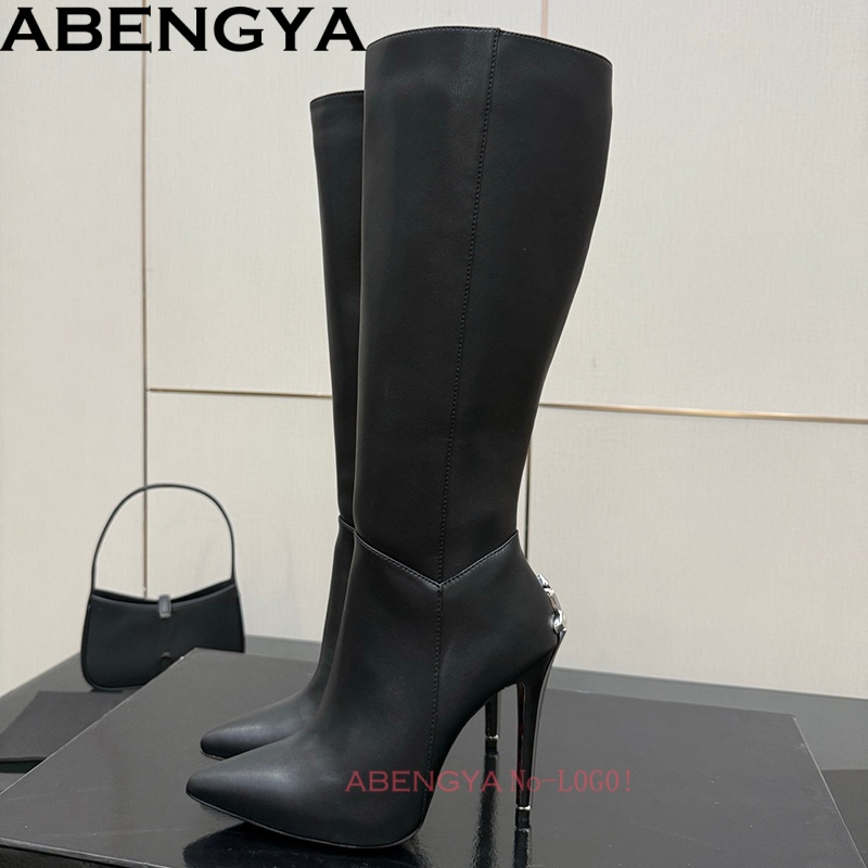 Seksowne czarne skórzane kozak – Knee High Boots Women recenzja i cena