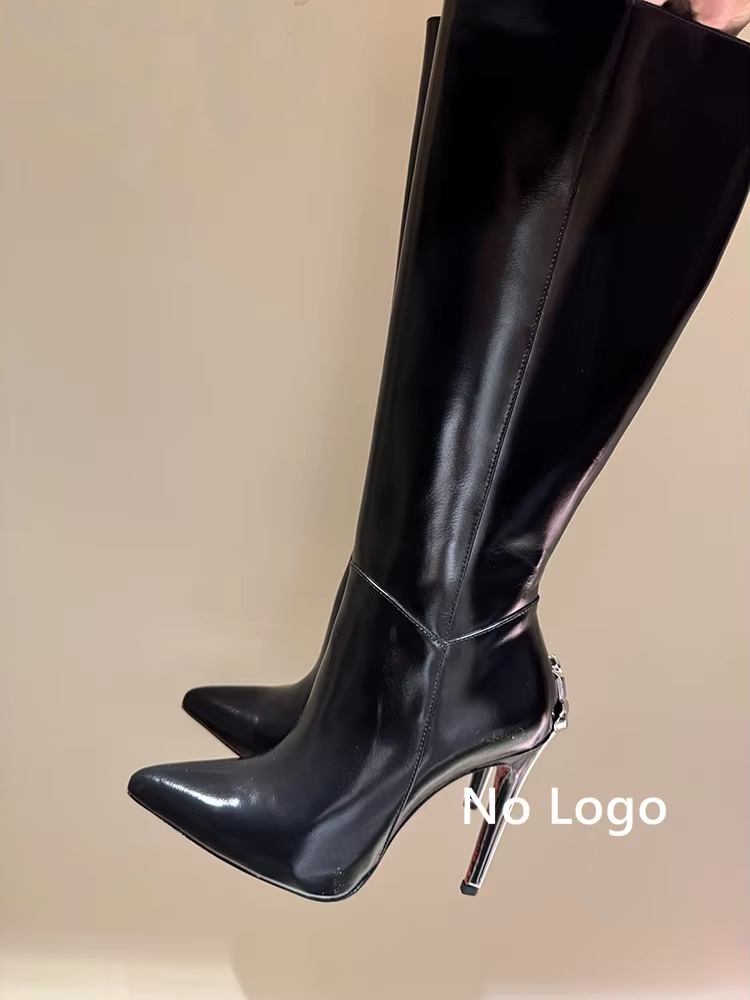 Seksowne czarne skórzane kozak – Knee High Boots Women recenzja i cena