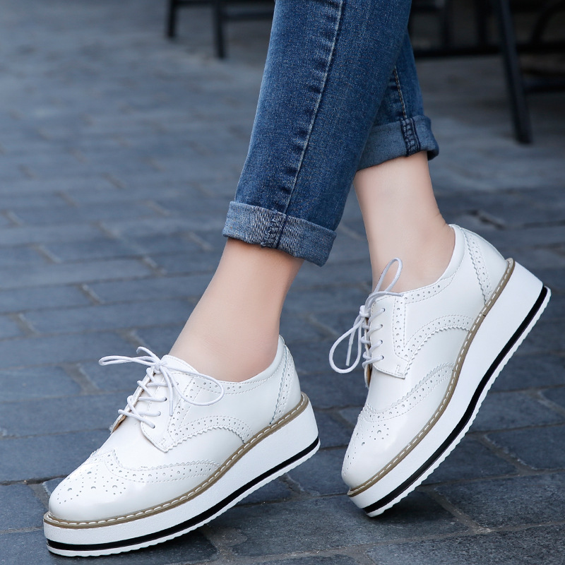 Damskie buty wsuwane skórzane  – Oxford Lace Up Women recenzja i cena